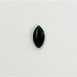 Glass Flat Back Rose Cut Stone - Navette 10x5MM JET