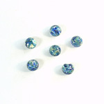 Glass Medium Dome Lampwork Cabochon - Round 05MM SEA BLUE OPAL (02208)