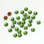 Glass Medium Dome Foiled Cabochon - Round 04MM TURMALINE