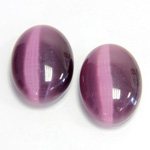 Fiber-Optic Cabochon - Oval 25x18MM CAT'S EYE PURPLE