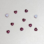 Glass Medium Dome Cabochon Pearl Spray Finish - Heart 04x4MM AMETHYST