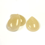 Gemstone Flat Back Cabochon - Pear 18x13MM QUARTZ DYED #05 BEIGE