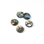 Shell Flat Back Flat Top Straight Side Stone - Round 09MM ABALONE