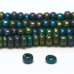 Preciosa Czech Glass Seed Bead - Round 11/0 DK GREEN AB 54270