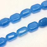 Gemstone Bead - Smooth Cushion Octagon 14x10MM Dyed QUARTZ Col. 12 CALCEDON