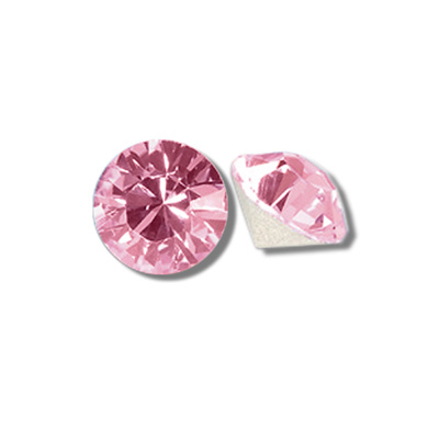 Swarovski Crystal Point Back XILION Foiled Chaton - SS24 LIGHT ROSE