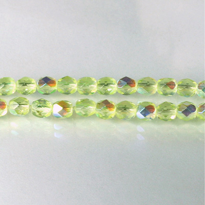 Czech Glass Fire Polish Bead - Round 05MM JONQUIL AB
