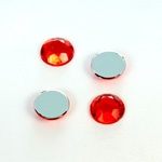 Plastic Flat Back Foiled Rose Cut Rhinestone - Round 11MM HYACINTH