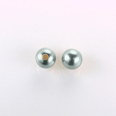 Czech Glass Pearl 1-Hole Ball - 08MM LT BLUE 70462