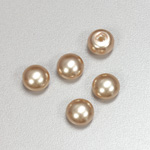 Glass High Dome Cabochon Pearl Dipped - Round 10MM DARK ROSE