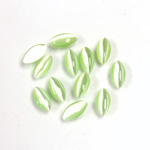 Fiber-Optic Cabochon - Navette 08x4MM CAT'S EYE LT GREEN