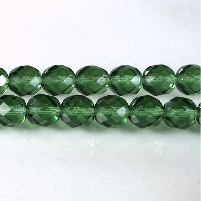 Czech Glass Fire Polish Bead - Round 08MM TURMALINE