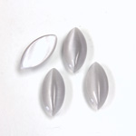 Fiber-Optic Cabochon - Navette 14.5x6.5MM CAT'S EYE LT GREY