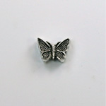 Metalized Plastic Bead - Butterfly 12x9 ANT SILVER