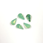 Cut Crystal Point Back Fancy Stone Foiled - Pear 08x4.8MM OPAL GREEN