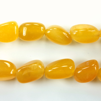 Gemstone Bead - Smooth Nugget 15x11MM Dyed QUARTZ Col. 38 AMBER