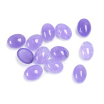 Gemstone Flat Back Cabochon - Oval 08x6MM QUARTZ DYED #16 PURPLE