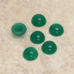 Glass Medium Dome Cabochon - Round 09MM CHRYSOPHRASE