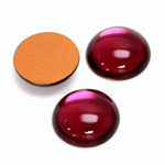 Glass Medium Dome Foiled Cabochon - Round 18MM ROSE