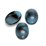 Glass Medium Dome Cabochon - Oval 18x13MM PEARL BLUE SPINEL