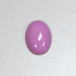 Plastic Flat Back Opaque Cabochon - Oval 25x18MM BRIGHT PURPLE