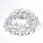 Glass Fire Polish Bead - Round 08MM CRYSTAL