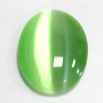 Fiber-Optic Cabochon - Oval 40x30MM CAT'S EYE LT GREEN