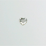 Glass Flat Back Rose Cut Fancy Foiled Stone  - Heart 06MM CRYSTAL