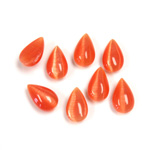 Fiber-Optic Cabochon - Pear 10x6MM CAT'S EYE ORANGE