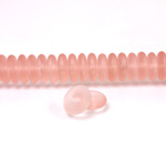 Czech Pressed Glass Bead - Smooth Rondelle 8MM MATTE ROSALINE