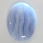 Gemstone Cabochon - Oval 40x30MM BLUE LACE AGATE