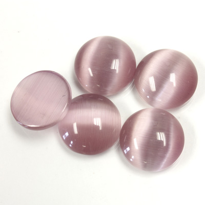 Fiber-Optic Cabochon - Round 13MM CAT'S EYE LT PURPLE