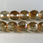 Czech Glass Fire Polish Bead - Round 12MM 1/2 Coated CELSIAN