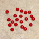 Glass Medium Dome Cabochon - Round 04MM CHERRY RED