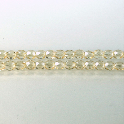 Czech Glass Fire Polish Bead - Round 04MM LUMI COATED LT TOPAZ
