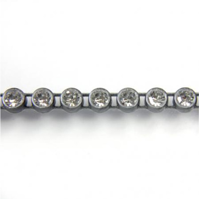 Plastic Rhinestone Banding 1 Row PP17 (SS8) CRYSTAL-GREY