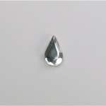 Glass Flat Back Rose Cut Fancy Foiled Stone  - Pear 10x6MM CRYSTAL