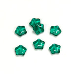 Czech Pressed Glass Bead - Star 08MM EMERALD