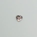 Glass Flat Back Rose Cut Fancy Foiled Stone  - Heart 06MM LT AMETHYST