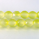 Czech Glass Fire Polish Bead - Round 10MM YELLOW 93980