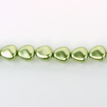 Czech Glass Pearl Bead - Potato 11x9.5MM DARK OLIVE 70458