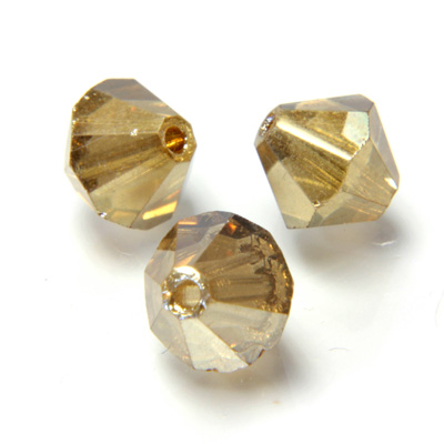 Preciosa Crystal Bead - Bicone 03MM GOLD FLARE