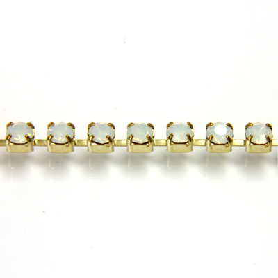 Preciosa Crystal Rhinestone Cup Chain - PP14 (SS6.5) WHITE OPAL-RAW