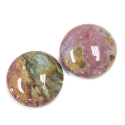 Gemstone Cabochon - Round 20MM FANCY JASPER