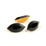 Preciosa Crystal Point Back Fancy Stone - Navette 10x5MM JET