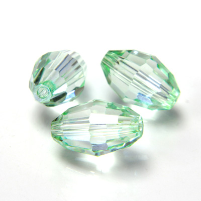 Preciosa Crystal Bead - Olive 09x6MM LT GREEN