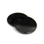 Gemstone Flat Back Flat Top Straight Side Stone - Round 20MM BLACK ONYX