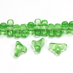 Czech Pressed Glass Bead -Tri-Y 11x9MM PERIDOT