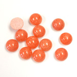 Gemstone Cabochon - Round 07MM DOLOMITE DYED CORAL