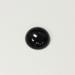 Plastic Flat Back Opaque Cabochon - Round 15MM JET